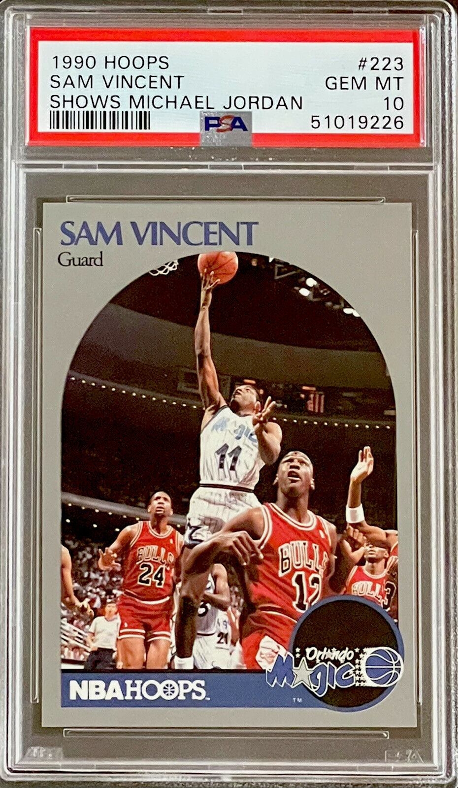 1990 NBA Hoops Sam Vincent Michael Jordan ( Wearing #12 Jersey