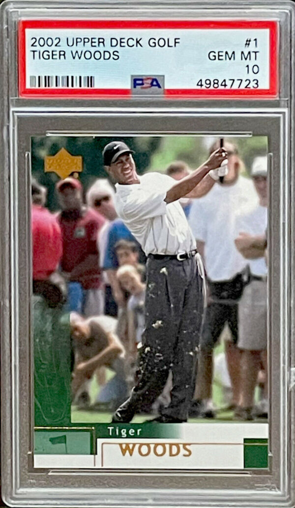 Tiger Woods (PSA 10) GEM-MINT #1 Upper Deck 2002 / 2nd Year Golf Card ...
